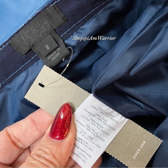 J.Crew Collection NWT genuine leather box pleat aline miniskirt *shop@iamwarrior - Picture 8 of 9